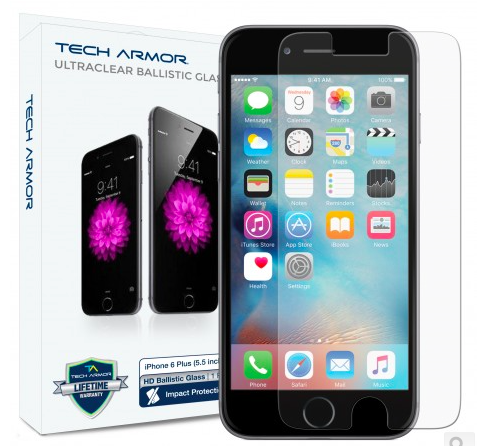 Tech Armor Protector de pantalla para iPhone 15 Pro Max de 6.7 pulgadas,  vidrio templado balístico, compatible con fundas, protección de sensor, HD